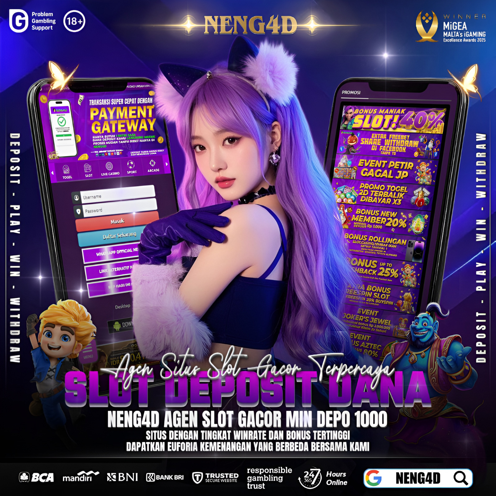 NENG4D : Link Slot Dana Deposit 1000 Situs Gacor Modal Seribu Rupiah
